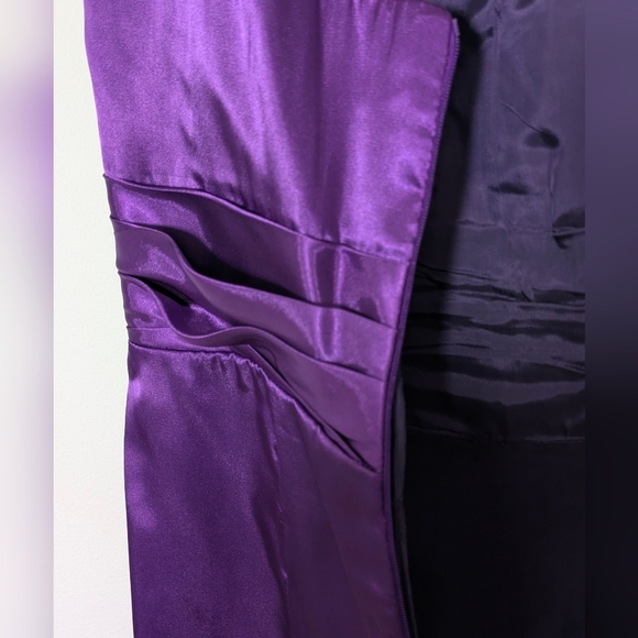 Fashion Finland One Shoulder Purple Long Maxi Dress Sz S Lined Prom Wedding Y2K - Picture 5 of 10